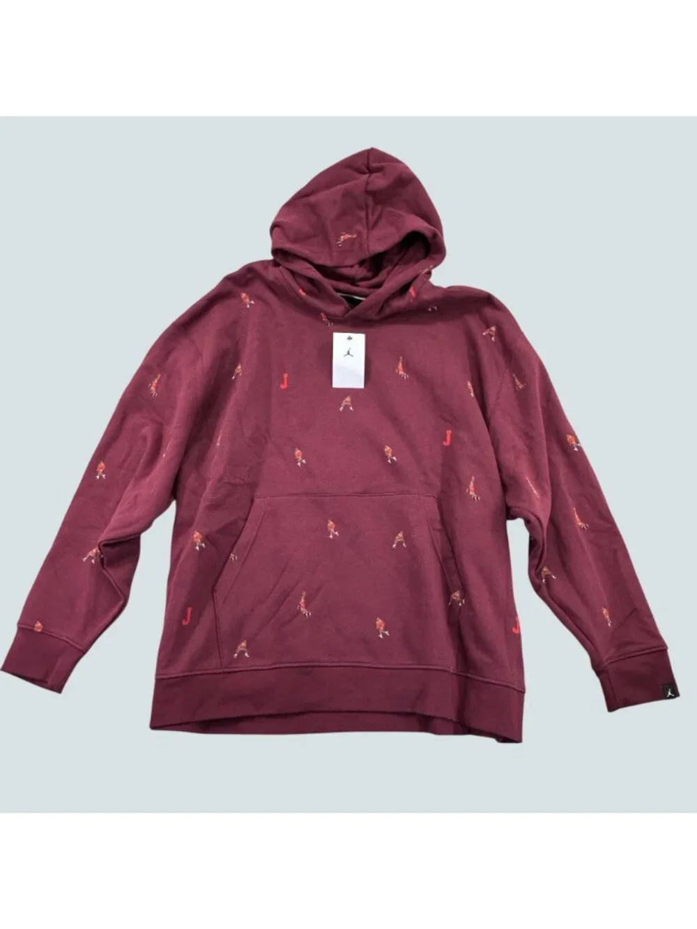 Nike Air Jordan Essentials Holiday Fleece Hoodie 3XL Burgundy NWT DV9392-680